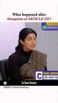 What happened after Article 370 ? 🤔 Iram Choudhary AIR 40 | UPSC 2024 Interview by Chahal Academy