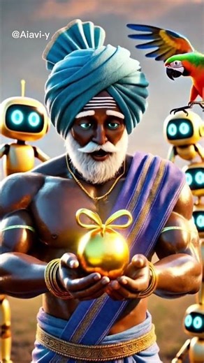 "Cute Robots Gift a Golden Seed to Farmer 🚀🤖 | 3D Animation"#aliza