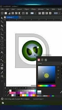CorelDRAW Green Nebula Orb Design Tutorial | #shorts