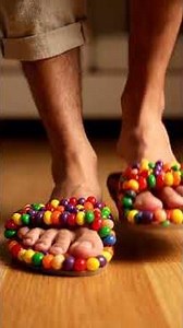 Relaxing ASMR: Wearing Sandals Made of Toffee, Gingerbread, Velvet, Peach Fuzz & Coconut Shells