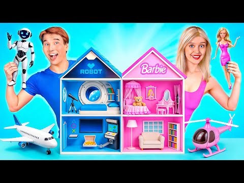 We Build Amazing Doll House | Barbie vs Robot Challenge by Mega DO