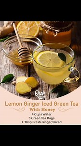 3.8K views · 17 reactions | Lemon ginger iced green tea recipe in first comment | Our Recipe | Facebook