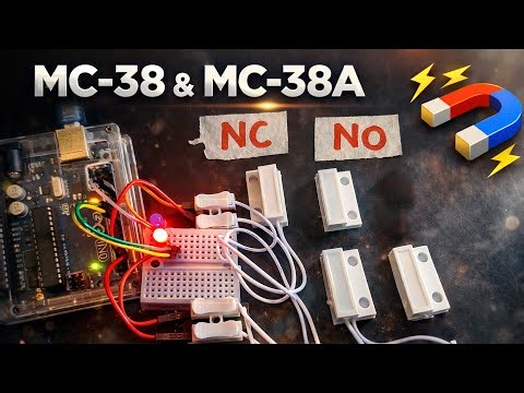 MC-38 & MC-38A Magnetic Reed Switch Test with Arduino | NC vs NO Explained