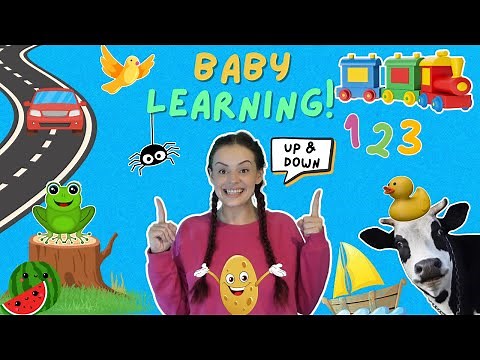 Miss Katie's Baby Learning Compilation - Learn First Words, Animal Names & Sounds + Nursery Rhymes
