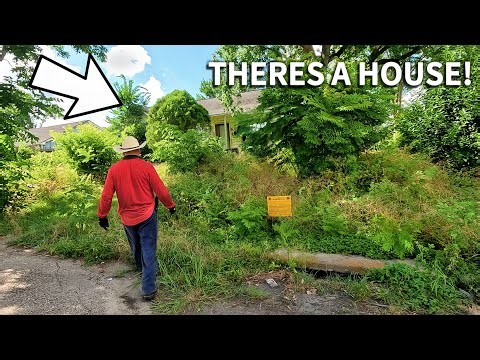 FORGOTTEN House and Sidewalk Discovered Behind YEARS of Overgrowth!