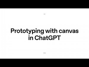 Prototyping with canvas in ChatGPT