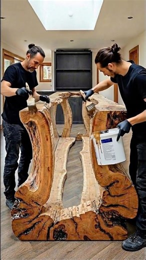 This hybrid aquarium table is pure genius #craftsmanship #woodworking