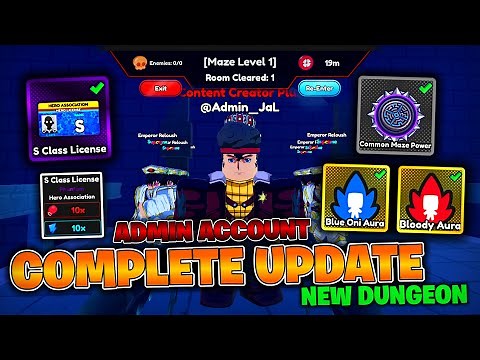 Completing Anime Eternal NEW Update 24 Part2... New MAZE Dungeon, 2 New Aura and More! Anime Eternal