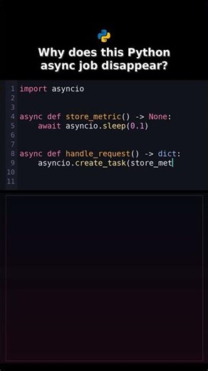 Why does this Python async job disappear? #pythoneventloop
