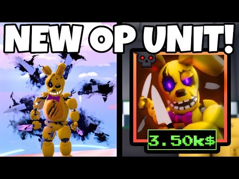 I Got the NEW OP TARNISHED SPRING BONNIE Unit in Roblox Five Nights TD 2 (FNTD 2)