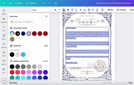 Personalized Santa Letter & Nice List Certificate: New Home Edition (canva Template) - Etsy