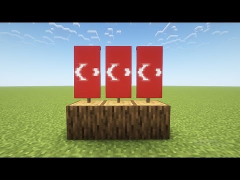 How To Make Turkey Flag Banner In Minecraft