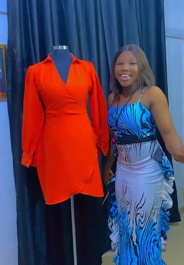 Orange Short Gown Styles from Priscitto Essence