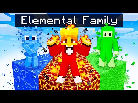Adopted by an ELEMENTAL FAMILY in Minecraft!