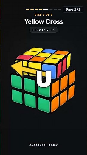 How to Solve the Rubik’s Cube — Steps 4-5: Middle Layer + Yellow Cross (2/3) #rubikscube #howto
