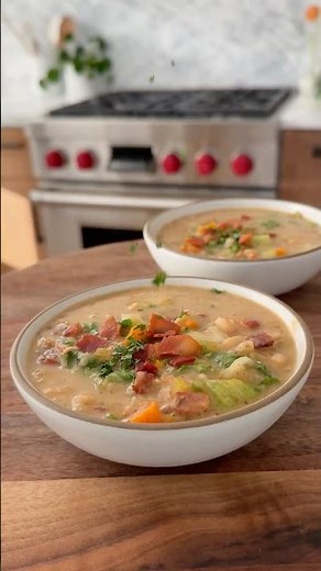 White bean and bacon soup✨