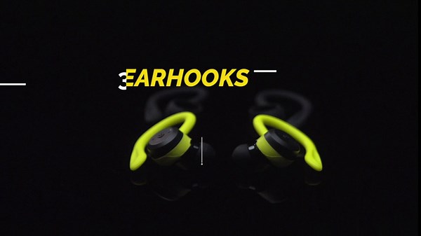 iLive IAEBTW59B Truly Wireless Bluetooth Earbuds, Sporty Hook, Charging Case, IPX Waterproof, Neon Yellow/Black