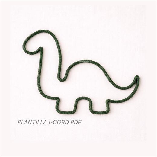 Brontosaurus I-cord PDF Pattern | Dinosaur Nursery Decor Template | Printable Dino Wall Art DIY | Baby Room Digital Download - Etsy
