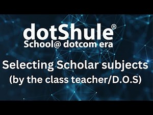 dotShule - Selecting/revising Scholar subjects