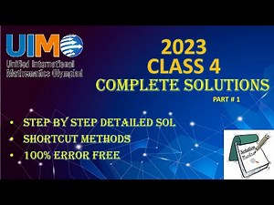 UIMO /Class 4/ 2023/ Part#1/#imo/Mathematics/Olympiad