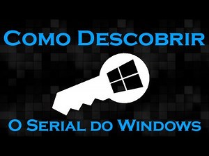 Como Encontrar A Chave de Ativação (Serial) do #Windows10