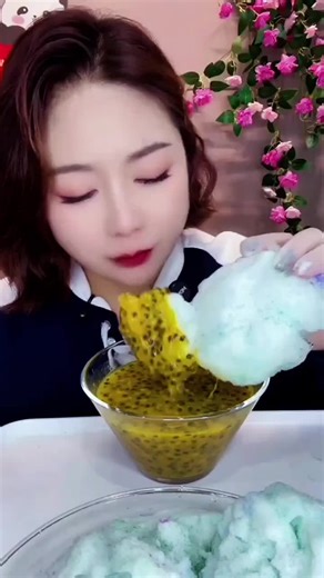 Ice Passion Fruit Ice Eating ASMR 1 | eating ice