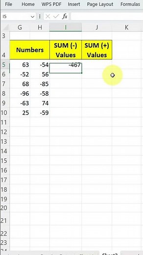 Stop Counting Negative Numbers Manually #excel #spreadsheet #hack