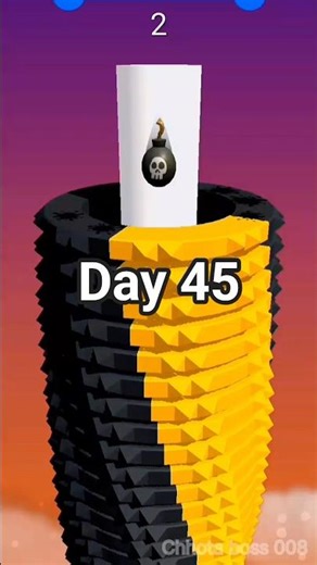 Unstoppable Stack Ball Gameplay 💥 | Level 45 Insane Mode 😳 | #stackball #shorts