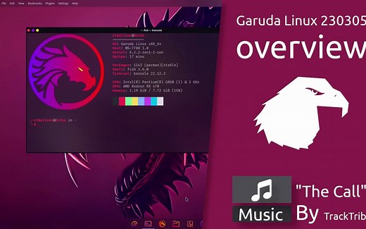Garuda Linux 230305 概览 | 性能和美观