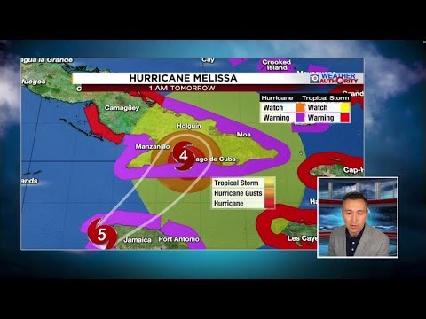 Extremely dangerous Cat. 5 Melissa crossing western Jamaica