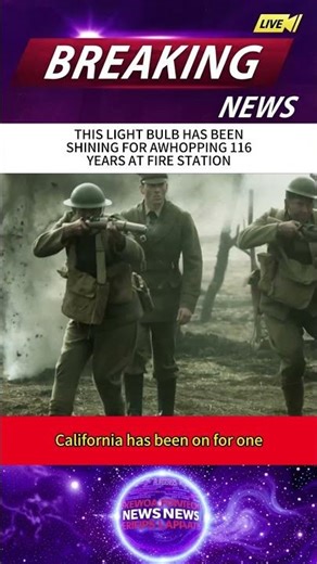 THIS LIGHT BULB HAS BEENSHINING FOR AWHOPPING 116YEARS AT FIRE STATION#news #breakingnews #foryou