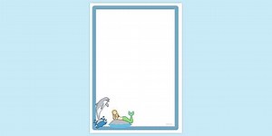 Dolphin Mermaid Page Border