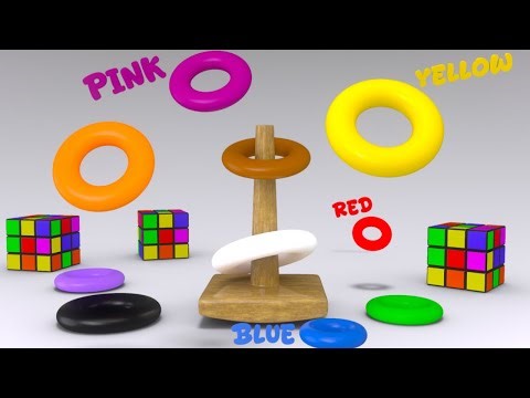 Learn Colors With Color Stack Rings | Educational Videos For Children | BrainyBuzz Kids