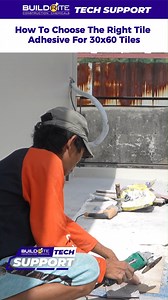 Tile adhesive, made from cement or polymers, forms a strong bond when mixed with water, securely holding tiles to surfaces. It prevents fractures, ensures stability, and evenly distributes the weight for a level surface. In a recent project, Engr. Cedrick Candelaria, a Buildrite technical engineer, shared tips on selecting the right adhesive for 30x60 tiles, highlighting its role in ensuring durability and long-lasting results. The Buildrite Tech Support segment is committed to solving common co