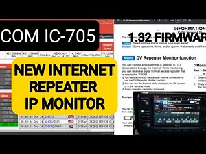ICOM IC-705 NEW DV Repeater Monitor function 2023