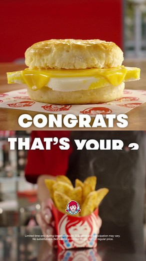 Wendy’s NEW Breakfast 2 for $3 Biggie Bundles lets you pick whatever you’re feeling. This and that or that and this. Or if you’re feeling crazy, this and this. | Wendy's