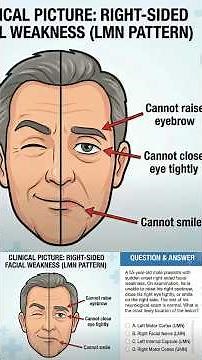 UMN vs LMN: The Facial Nerve Trap! 🧠⚡#BellsPalsy,#Stroke,#ClinicalPearls,#facialnerveUMNLMNlesion
