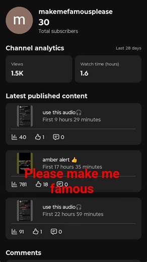 use this audio 🎧 please make me famous