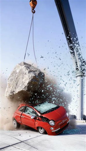 Fiat 500 Crash Test #carslover #cars #carcrash