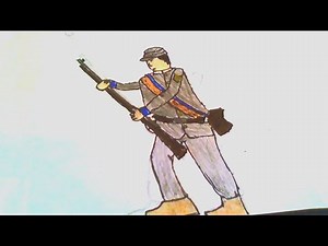 How to draw a Confederate soldier from the Civil War