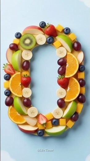 Fruits Counting 0–9 | Colorful Count-Up Timer for Kids 🍌 #countup #10seconds #shorts