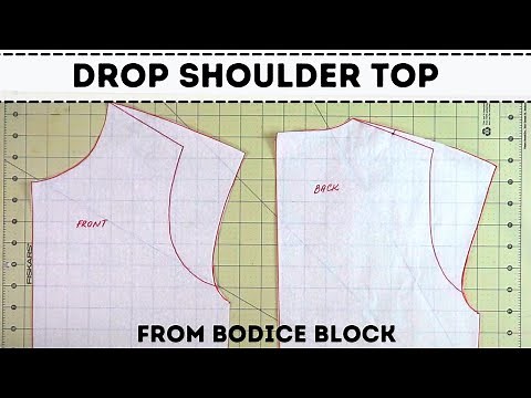 How to draft a drop shoulder top - quick and easy tutorial!