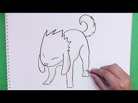 Como dibujar y pintar a Akamaru (Naruto) - How to draw and paint Akamaru