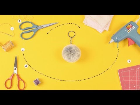 DIY Fluffy Fabric Keychains Step-by-Step Tutorial