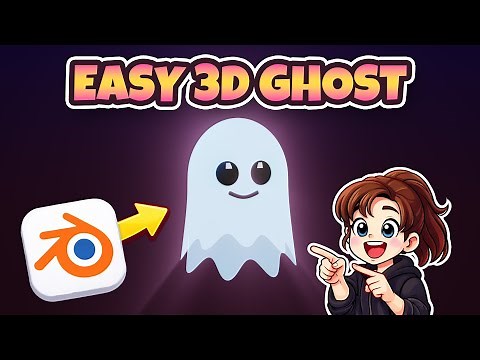 How to Make an Adorable Ghost Character in Blender 5 #blender3d #blendertutorials #blender5