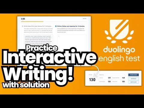 Interactive Writing Practice - 5 Real Questions to Practice | Duolingo English Test