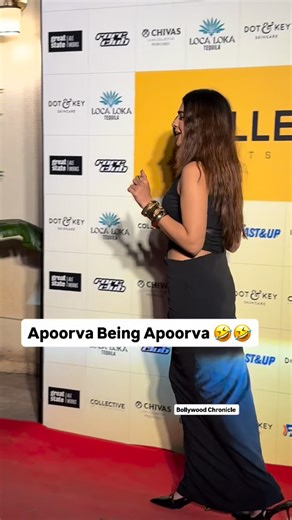 Bollywood Chronicle on Instagram: "Apoorva having fun with paps 🤣🤣 #bollywood #trending #reels #reelsinstagram #viral #apoorvamukhija #fashion #fun"
