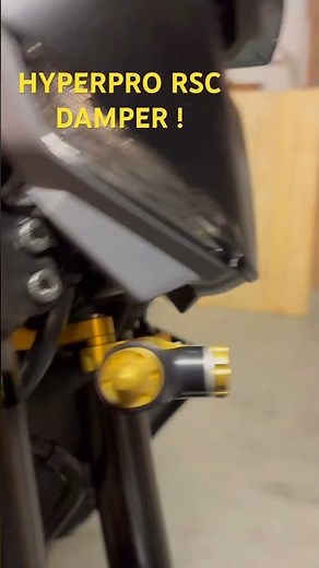 Installed the HyperPro RSC beautiful steering damper on my MT09 2025 #mt09 #hyperpro #motovlog #moto