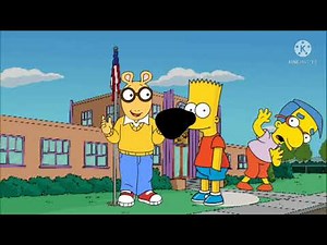 Arthur Read punches Bart Simpson's nose and gets grounded