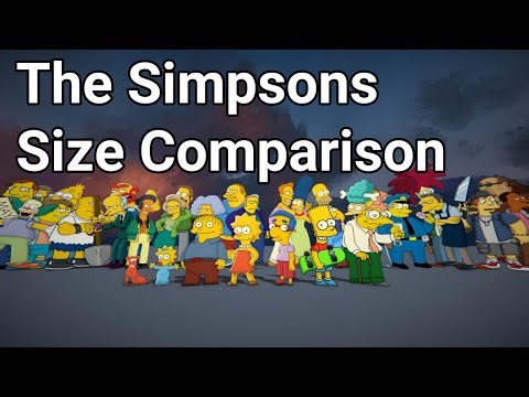 The Simpsons Size Comparison